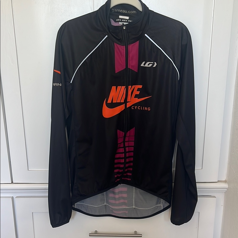 Nike Black Jacket with Orange and Pink Accents